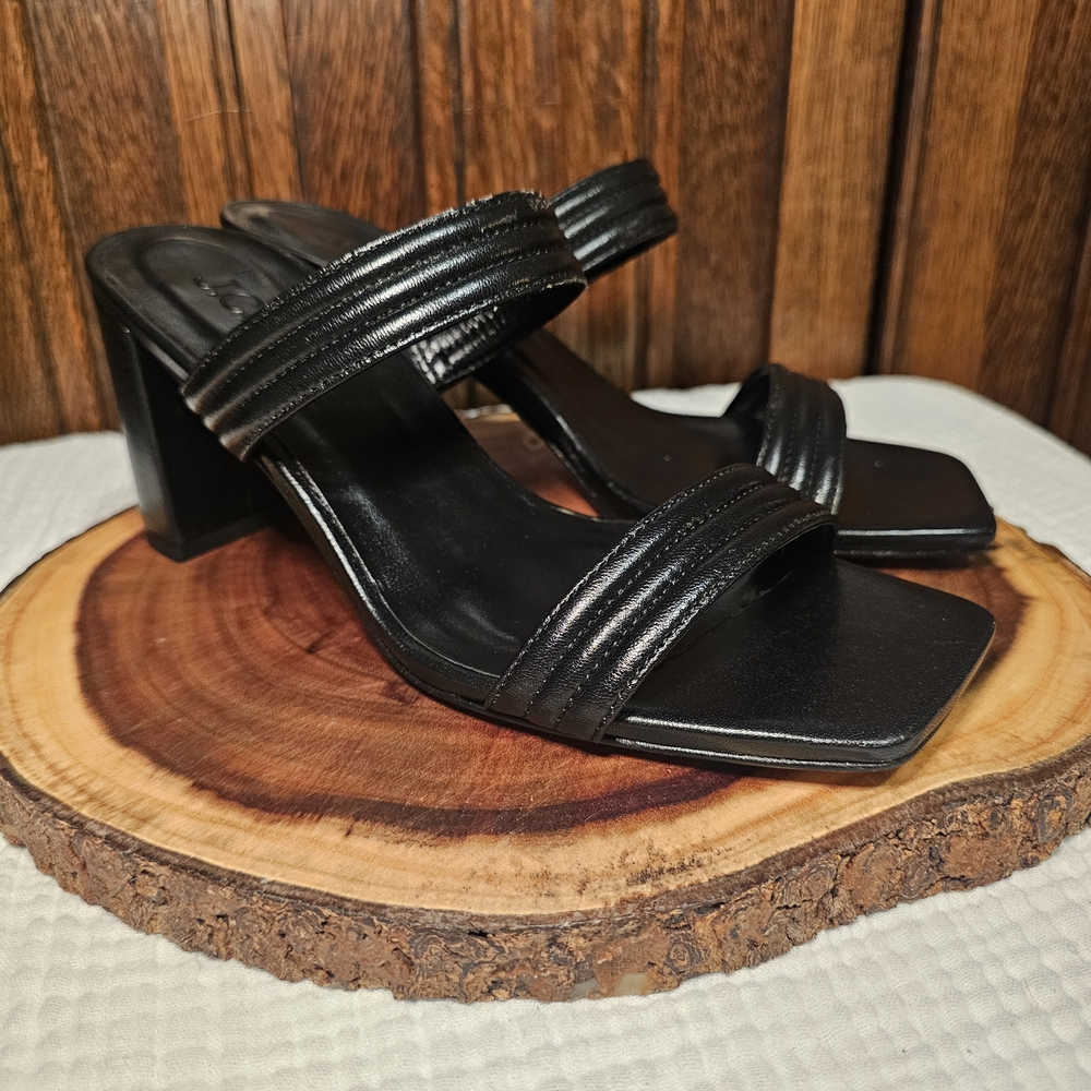 NWOT J. Crew Black Double Strap Heels - Sz 8